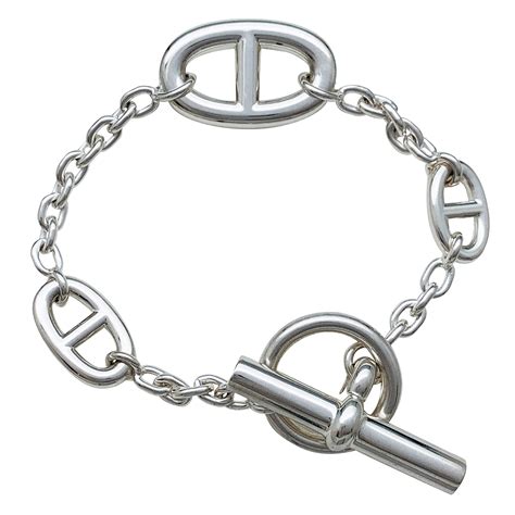 bracelet argent hermes femme occasion|bracelet Hermes argent et cordon.